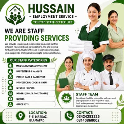 Professional Domestic & Household Staff Services – Islamabad
