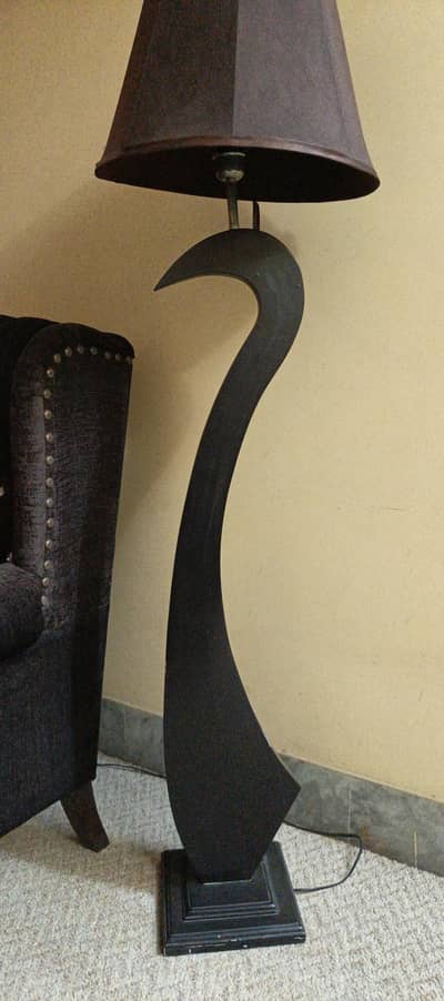 wooden floor lamp