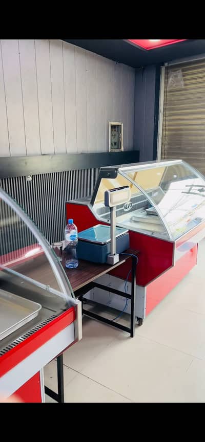 meat shop chiller and minser saw cuter