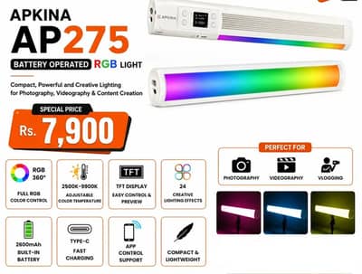 RGB rechargeable light
