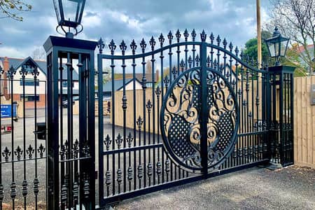 Gates-Cnc gates-Wrought Iron Fence Gate-Modern Wrought Iron Gates