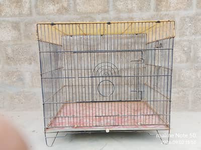 Extra Durable Metal Bird Cage with Removable Tray & Top Handle