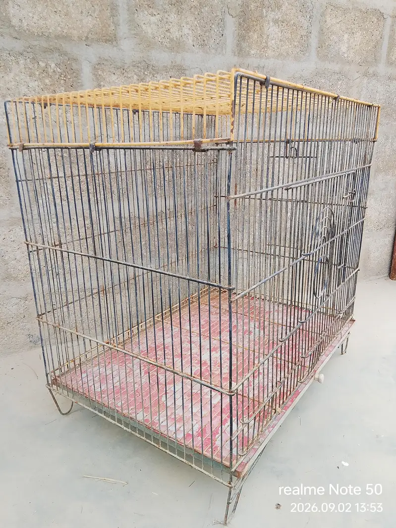 Extra Durable Metal Bird Cage with Removable Tray & Top Handle — photo 3