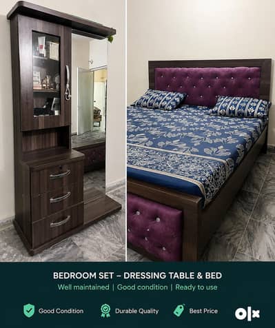 Luxury King size Bed with mirror