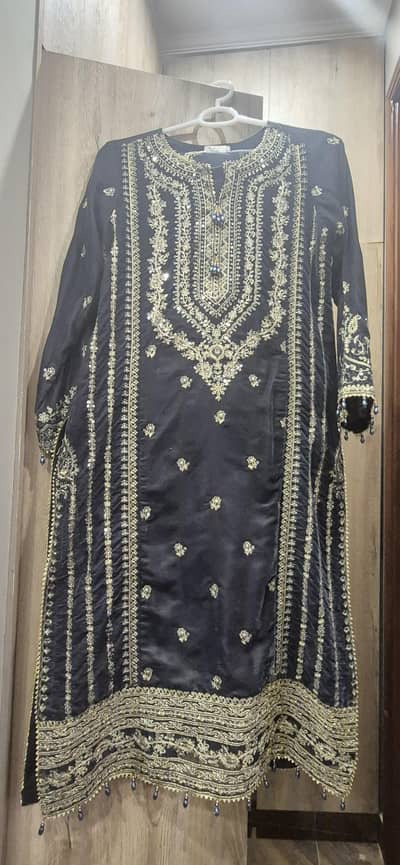 3 piece velvet dress party wear