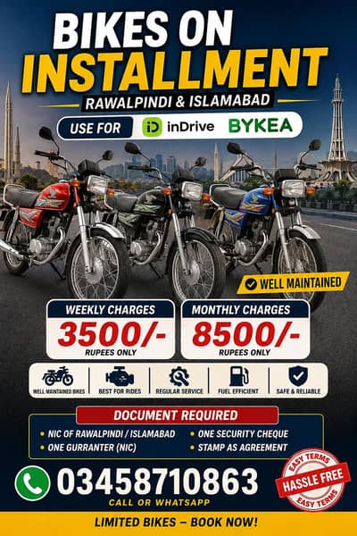 bike on rent weekly and monthly only