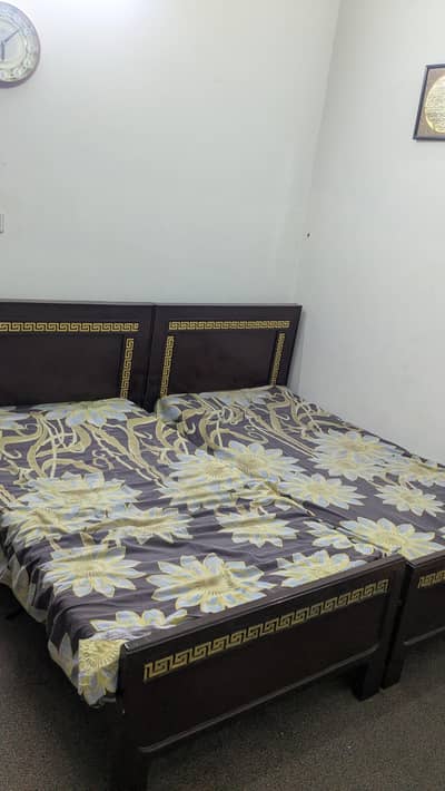 2 wooded bed for kids normal size bed