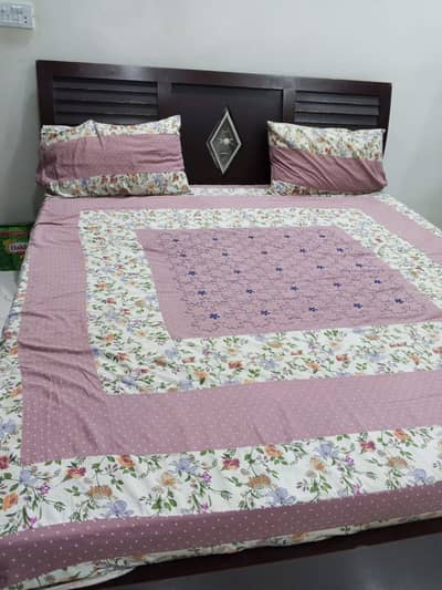Bed with dressing table without mattress