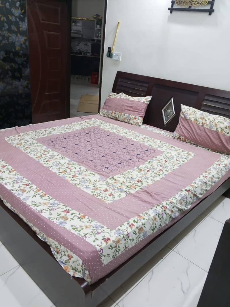 Bed with dressing table without mattress 2