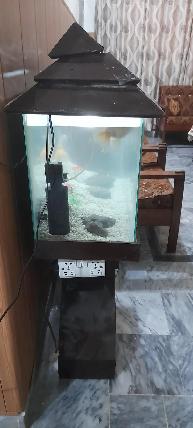 Fish Aquarium 124 Liter / 33 Gallon)with Stand, Filter, Heater & light — photo 3