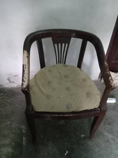 2 wooden chairs 1 show Case,1 wooden open almari