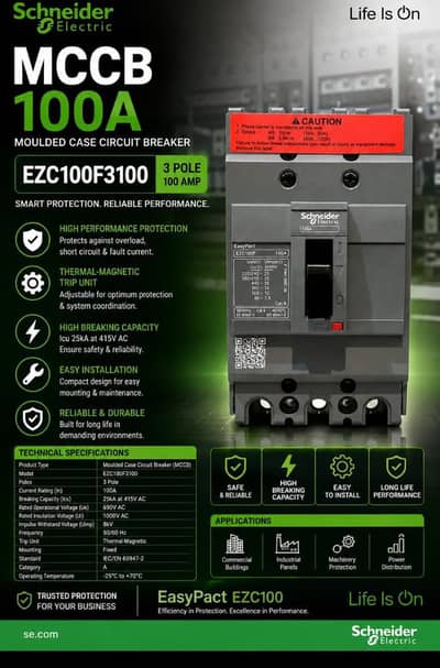 Schneider Breakers Ez9 Sp dp tp fp 6A,10A,20A