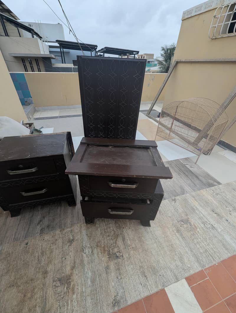 Double bed mattress, computer table, center table,2 side table 2
