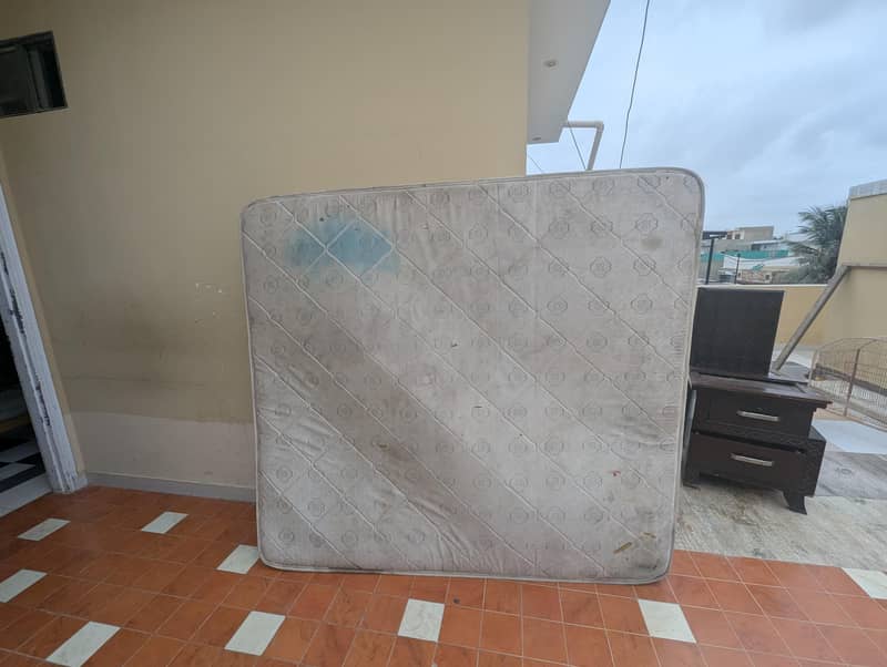 Double bed mattress, computer table, center table,2 side table 5