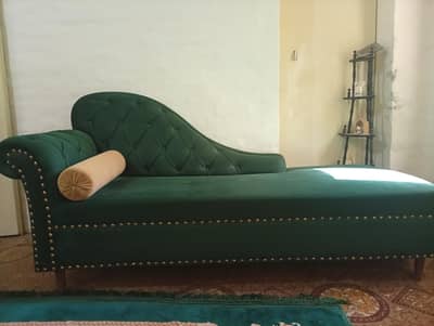Luxury Emerald Green Velvet Chaise Lounge Daybed