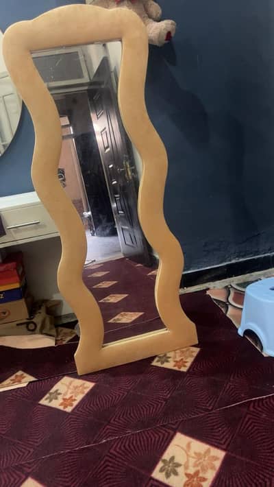 Premium Wavy Velvet Full-Length Standing Mirror for Sale
