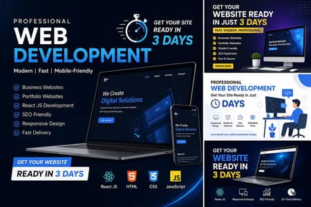 Get Your Website Ready in Just 3 Days | Professional Web Development