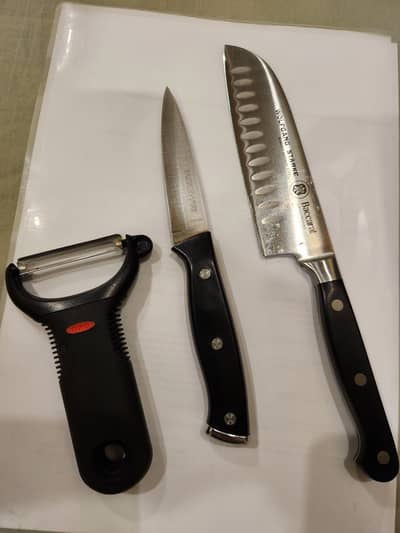 Premium Kitchen Knife Set with Peeler – Sharp Blades & Easy Grip