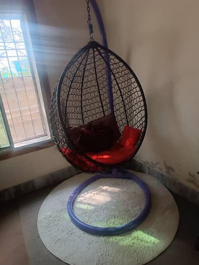 swing with iron stand.