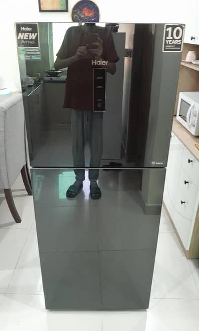 Haier Inverter Refrigerator (HRF-306ITB) – 276L Glass Door