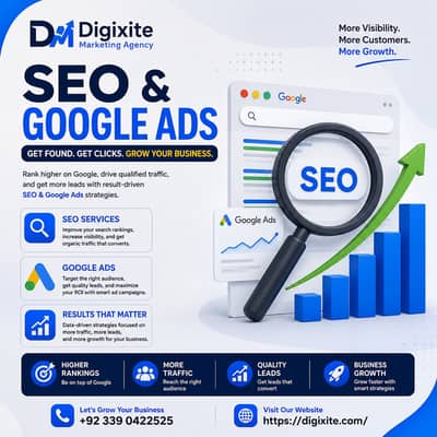 SEO Services, Google ads, Digital Marketing ,Web design Services