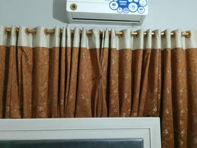 brown curtains