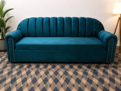 Brand New Velvet soft Sofa Set 5 seater