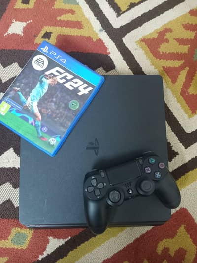 PS4 slim 500gb+fc24+original cables+original controller