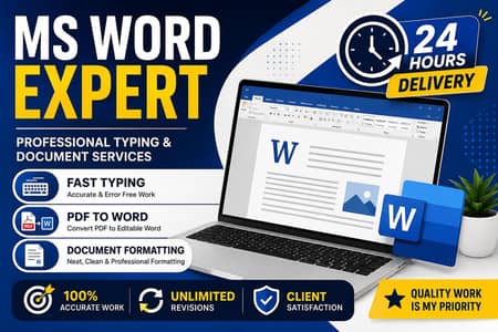 Ms word assignment and CV  services