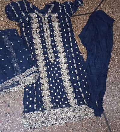 Fancy 3-Piece Formal Suits (Navy Blue & Purple)