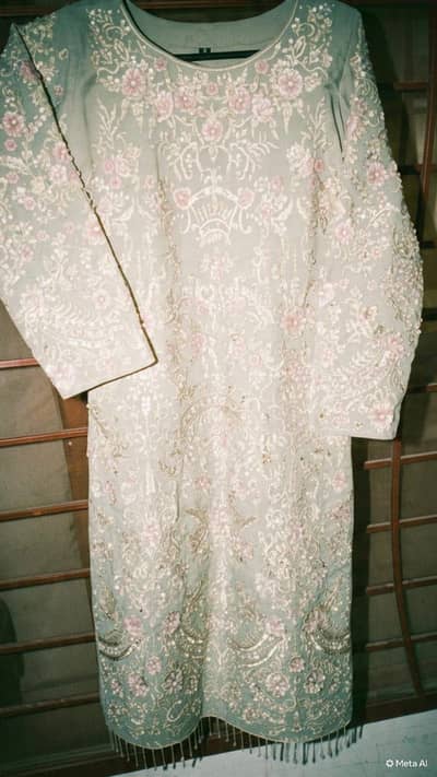 women formal light blue dress