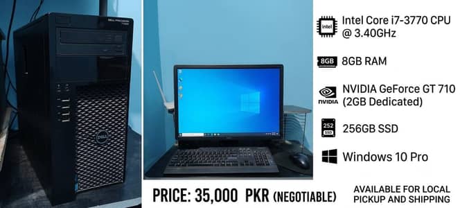 Dell PC Setup | Core i7 3rd Gen | 8GB RAM | GT 710 | SSD + HDD