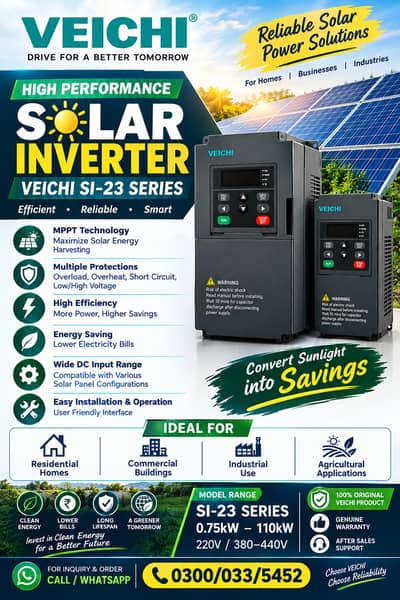 Solar Pump Inverter | 7.5HP–40HP |Tubewell & Agriculture