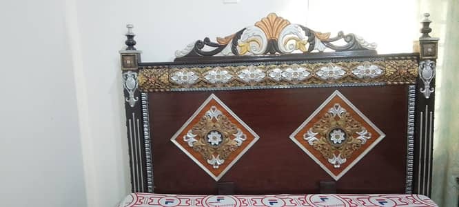 king size bed with mattress in good condition