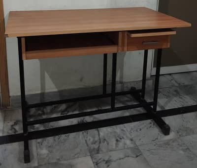 Wooden Computer Table | Office Desk | Drawer & Keyboard Tray