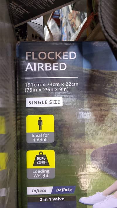 Flocked Inflatable Air bed Mattresses, Twin