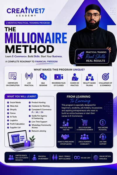 2 Months Practical E-Commerce Course | Shopify, Meta Ads & AI Tools