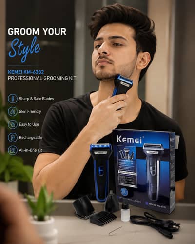 Brand New Kemei KM-6332 Professional Grooming Kit (3-in-1)