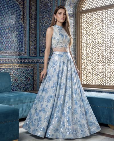Luxury Thread & Motif Embroidered Formal Dress | Heavy Party Wear