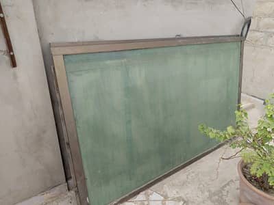 Aluminium big doors and windows.
