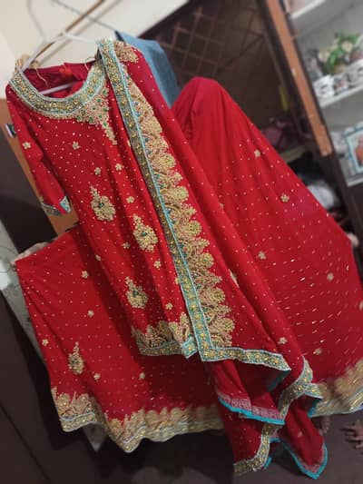 Crimson Red Bridal dress