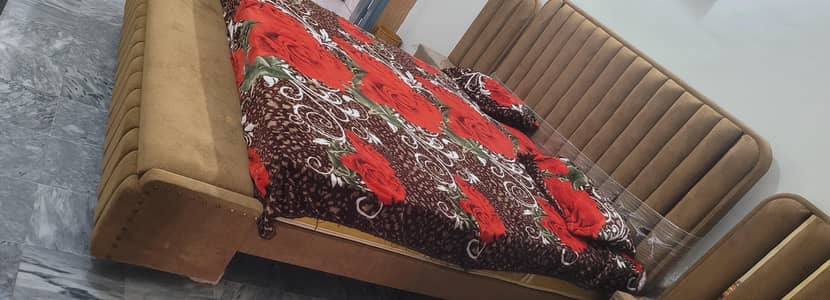 furniture L sofa single bed 3 table