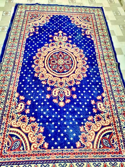 Premium Royal Blue Rugs Set (4 Pieces) Excellent Condition