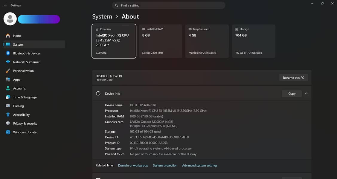 Dell Precision 7510 1