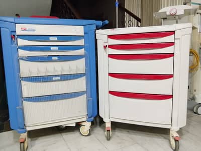 Crash cart Emergency Trolley | Instrument Trolley new And refurbished