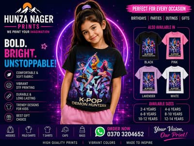 Kids K-Pop & Anime Printed T-Shirts | Custom DTF Printing