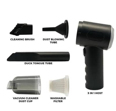 3 in 1 Wireless Car Vacuum Cleaner (120W Rechargeable)