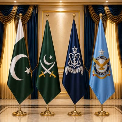 VIP Golden Flag Pole 7Ft for Office Army Flag, Navy, Air Force Flag