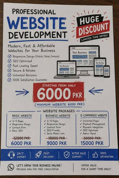 Website Starting Rs. 6,000 | Huge Discount 
