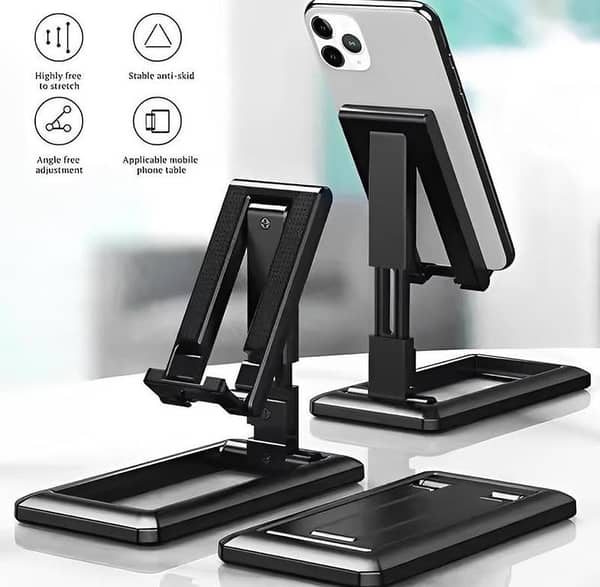 Premium Black ABS Tripod Stand for iPhone iPad Xiaomi